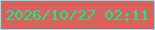文字の大きさ：2、枠の色：85e2fd、背景の色：dc615c、文字の色：05f692 無料ブログパーツのブログ時計