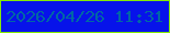 文字の大きさ：2、枠の色：85ea05、背景の色：0713ea、文字の色：0167a4 無料ブログパーツのブログ時計