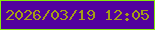 文字の大きさ：4、枠の色：85ea0a、背景の色：52019e、文字の色：a5a015 無料ブログパーツのブログ時計