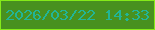 文字の大きさ：1、枠の色：85eb19、背景の色：48911f、文字の色：22b597 無料ブログパーツのブログ時計