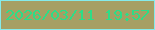 文字の大きさ：3、枠の色：85ebeb、背景の色：a69f64、文字の色：2ddd87 無料ブログパーツのブログ時計