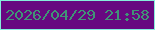 文字の大きさ：1、枠の色：85eddb、背景の色：670880、文字の色：409476 無料ブログパーツのブログ時計