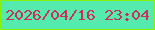 文字の大きさ：3、枠の色：85f004、背景の色：55ebae、文字の色：cc2e5e 無料ブログパーツのブログ時計
