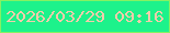 文字の大きさ：5、枠の色：85f163、背景の色：1df28b、文字の色：f5ccab 無料ブログパーツのブログ時計