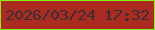 文字の大きさ：1、枠の色：85f215、背景の色：ac2b20、文字の色：372e38 無料ブログパーツのブログ時計