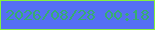 文字の大きさ：5、枠の色：85f23c、背景の色：556ff3、文字の色：37ad71 無料ブログパーツのブログ時計