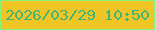 文字の大きさ：2、枠の色：85f57a、背景の色：f0c627、文字の色：42b676 無料ブログパーツのブログ時計