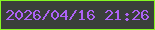 文字の大きさ：3、枠の色：85f623、背景の色：3a3f3a、文字の色：ae62f5 無料ブログパーツのブログ時計