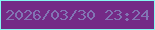 文字の大きさ：2、枠の色：85f7f1、背景の色：742a86、文字の色：8274b3 無料ブログパーツのブログ時計