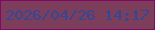 文字の大きさ：1、枠の色：860569、背景の色：7d3e5c、文字の色：324797 無料ブログパーツのブログ時計