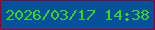 文字の大きさ：4、枠の色：860631、背景の色：05529b、文字の色：3ed127 無料ブログパーツのブログ時計