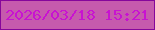 文字の大きさ：1、枠の色：86069b、背景の色：c65aad、文字の色：c813d1 無料ブログパーツのブログ時計