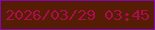 文字の大きさ：2、枠の色：8606af、背景の色：541d04、文字の色：af0b51 無料ブログパーツのブログ時計