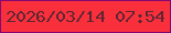 文字の大きさ：3、枠の色：860771、背景の色：f9303b、文字の色：602534 無料ブログパーツのブログ時計
