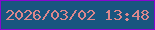 文字の大きさ：5、枠の色：8607cf、背景の色：18557f、文字の色：db878c 無料ブログパーツのブログ時計