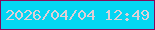 文字の大きさ：3、枠の色：86095a、背景の色：04d6f3、文字の色：decfd6 無料ブログパーツのブログ時計