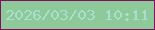 文字の大きさ：2、枠の色：860d64、背景の色：8dc999、文字の色：aadfce 無料ブログパーツのブログ時計