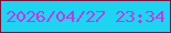 文字の大きさ：5、枠の色：860f36、背景の色：1cd5f2、文字の色：c934e4 無料ブログパーツのブログ時計