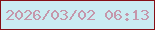 文字の大きさ：3、枠の色：861016、背景の色：caecf2、文字の色：c597ab 無料ブログパーツのブログ時計