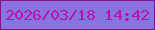 文字の大きさ：5、枠の色：861183、背景の色：8973df、文字の色：bb10b0 無料ブログパーツのブログ時計