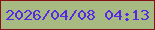 文字の大きさ：2、枠の色：861217、背景の色：a6ba82、文字の色：5729e3 無料ブログパーツのブログ時計