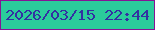 文字の大きさ：1、枠の色：861495、背景の色：2bcc9b、文字の色：3330a2 無料ブログパーツのブログ時計