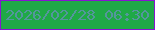 文字の大きさ：1、枠の色：8615d1、背景の色：1fa947、文字の色：54969d 無料ブログパーツのブログ時計