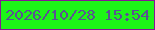 文字の大きさ：4、枠の色：861695、背景の色：1df517、文字の色：5a5293 無料ブログパーツのブログ時計