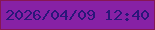 文字の大きさ：2、枠の色：861754、背景の色：8721a5、文字の色：2b167a 無料ブログパーツのブログ時計