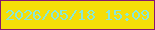 文字の大きさ：2、枠の色：861770、背景の色：f5de08、文字の色：88e8d9 無料ブログパーツのブログ時計