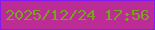 文字の大きさ：5、枠の色：8619ef、背景の色：bb2c94、文字の色：7ba022 無料ブログパーツのブログ時計