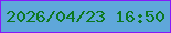 文字の大きさ：3、枠の色：8619f8、背景の色：5fa7da、文字の色：0c7820 無料ブログパーツのブログ時計