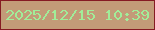 文字の大きさ：1、枠の色：861a23、背景の色：c39b78、文字の色：a1ed99 無料ブログパーツのブログ時計