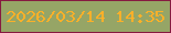 文字の大きさ：3、枠の色：861a40、背景の色：96a566、文字の色：fab029 無料ブログパーツのブログ時計