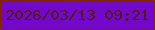 文字の大きさ：3、枠の色：862102、背景の色：7209c8、文字の色：55151f 無料ブログパーツのブログ時計
