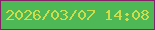 文字の大きさ：4、枠の色：862168、背景の色：4eb756、文字の色：cddd4c 無料ブログパーツのブログ時計