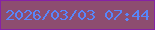 文字の大きさ：3、枠の色：8622a6、背景の色：8d4d70、文字の色：5886fb 無料ブログパーツのブログ時計