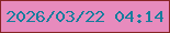 文字の大きさ：1、枠の色：862524、背景の色：e78bbd、文字の色：157d9d 無料ブログパーツのブログ時計
