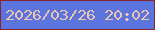 文字の大きさ：4、枠の色：86262e、背景の色：5c74de、文字の色：ebc5ad 無料ブログパーツのブログ時計