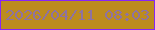 文字の大きさ：2、枠の色：8626f6、背景の色：bc8c1e、文字の色：8e72a2 無料ブログパーツのブログ時計