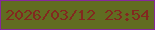 文字の大きさ：4、枠の色：86279c、背景の色：616c21、文字の色：82281f 無料ブログパーツのブログ時計