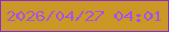 文字の大きさ：2、枠の色：8628dc、背景の色：cb9825、文字の色：a551eb 無料ブログパーツのブログ時計