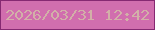 文字の大きさ：2、枠の色：862972、背景の色：d16eae、文字の色：d2b0a8 無料ブログパーツのブログ時計