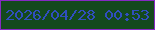 文字の大きさ：1、枠の色：8629c3、背景の色：14491d、文字の色：304ebf 無料ブログパーツのブログ時計