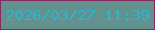 文字の大きさ：5、枠の色：862a61、背景の色：63918d、文字の色：2db6cb 無料ブログパーツのブログ時計
