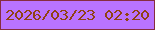文字の大きさ：1、枠の色：862d40、背景の色：b973ff、文字の色：904214 無料ブログパーツのブログ時計