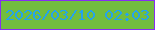 文字の大きさ：4、枠の色：862ef2、背景の色：72bd3f、文字の色：24a3ed 無料ブログパーツのブログ時計