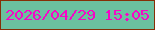 文字の大きさ：3、枠の色：862f06、背景の色：6bc19f、文字の色：f507c7 無料ブログパーツのブログ時計