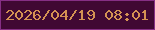 文字の大きさ：1、枠の色：862f85、背景の色：400833、文字の色：d49253 無料ブログパーツのブログ時計