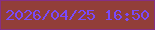 文字の大きさ：4、枠の色：862f85、背景の色：923e39、文字の色：7a49f9 無料ブログパーツのブログ時計